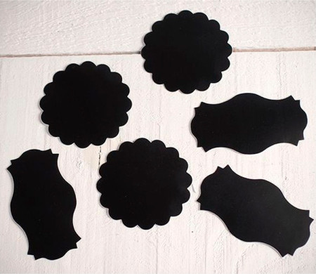 Tag Shaped Chalkboard Stickers