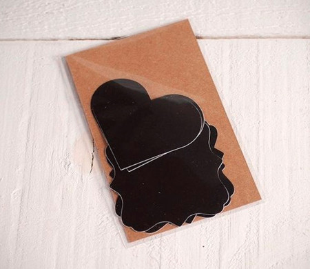 Chalkboard Sticker Tags in Different Shapes