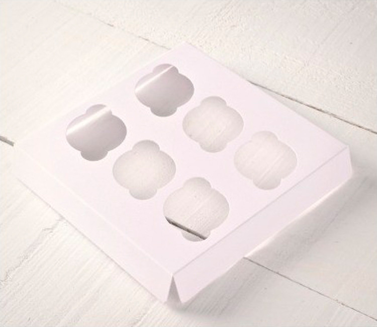 Holder para 6 mini cupcakes, para cajas de repostería Holder para 6 mini cupcakes, para cajas de repostería