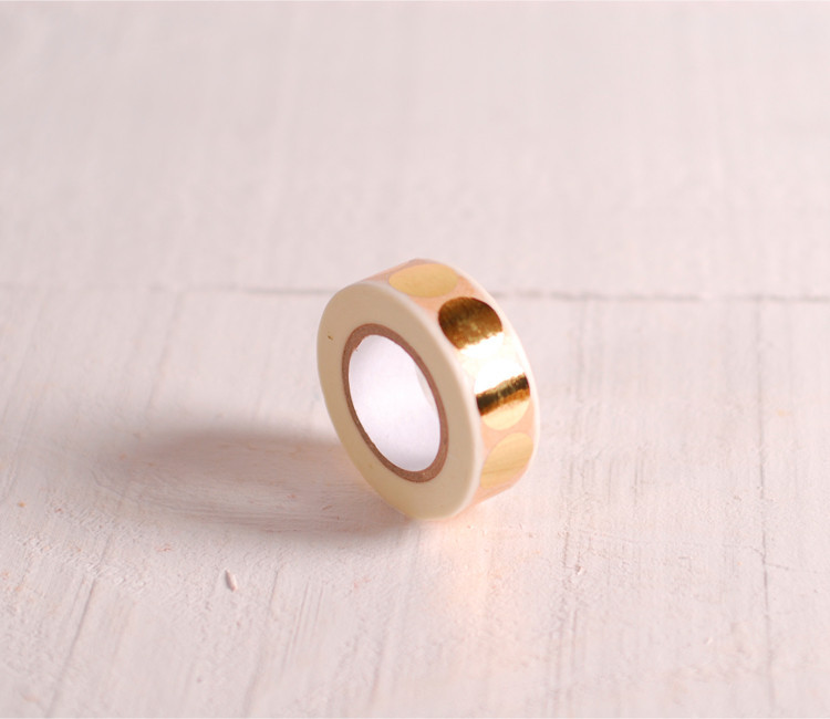 Washi tape with gold circles