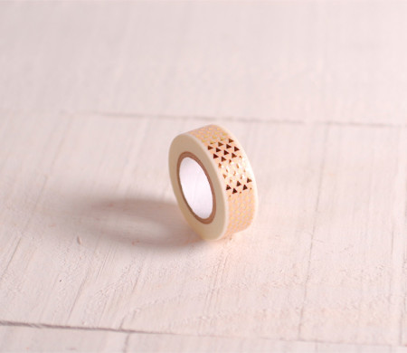 White washi tape with gold triangles