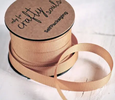 Gold Grosgrain Ribbon | SelfPackaging