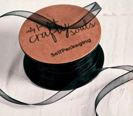 Cinta de Regalo Muselina Negra (Lazos) | Selfpackaging