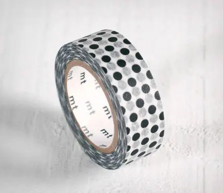 Washi Tape con Topos en Color Negro