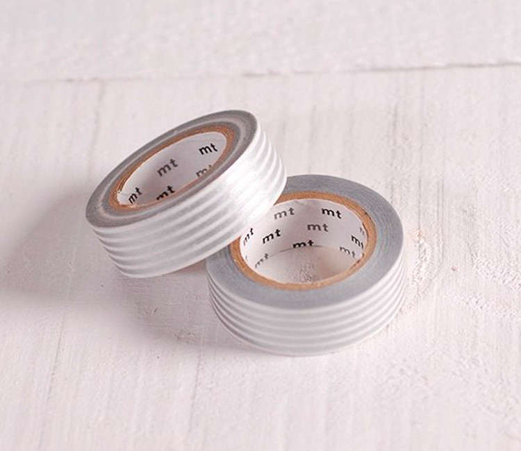 Washi tape avec rayures argent
