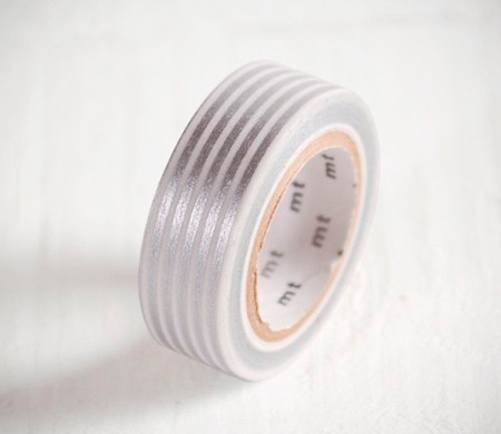 Silver striped Washi tape