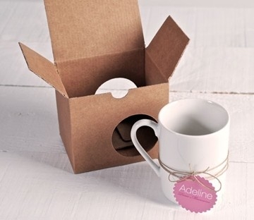 Cardboard box for mugs