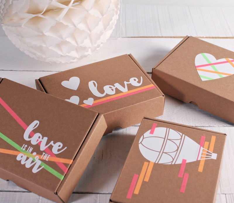 Caja cartón decorada personalizada ♡ . - Cajitas con amor