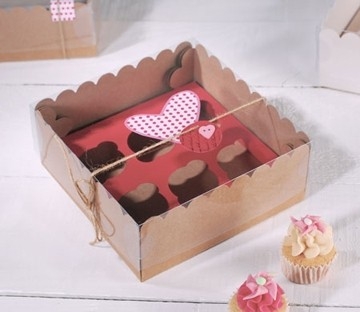 Box for 6 mini cupcakes