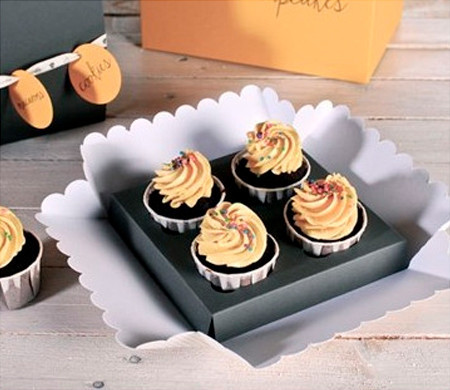 Caja Transparente para 4 Cupcakes Caja Transparente para 4 Cupcakes