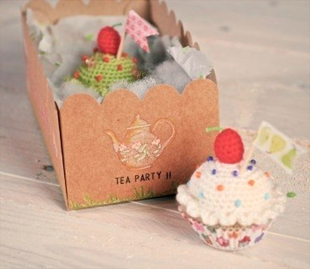 Boîte à Cupcakes en Crochet.
