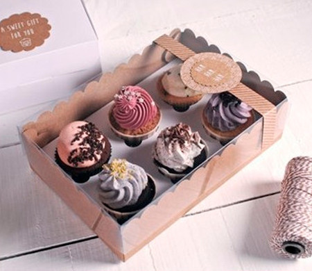 Caja de Cartón para 6 Cupcakes Caja de Cartón para 6 Cupcakes