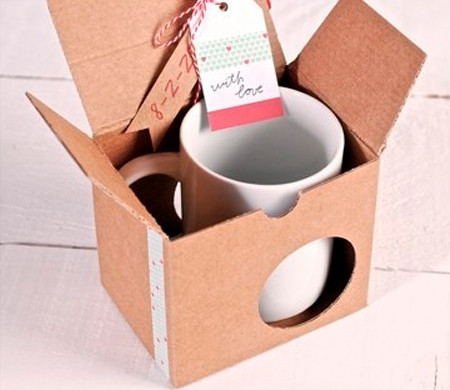 Scatola per tazze con washi tape Scatola per tazze con washi tape