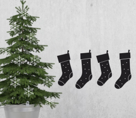 Christmas stocking wall sticker