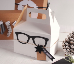 Box decorated with glasses