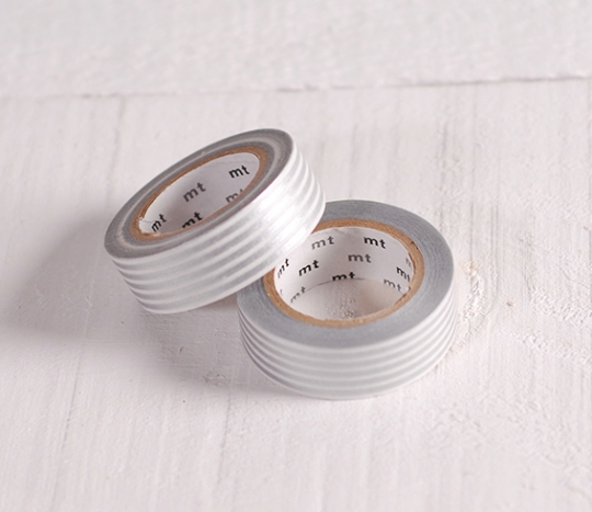 Washi tape con strisce argento