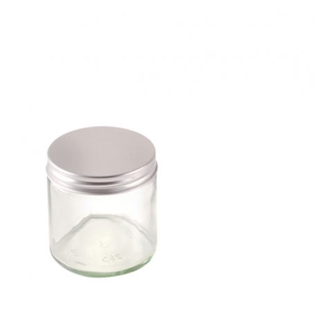 Glass pot 250ml for scented candles or creams