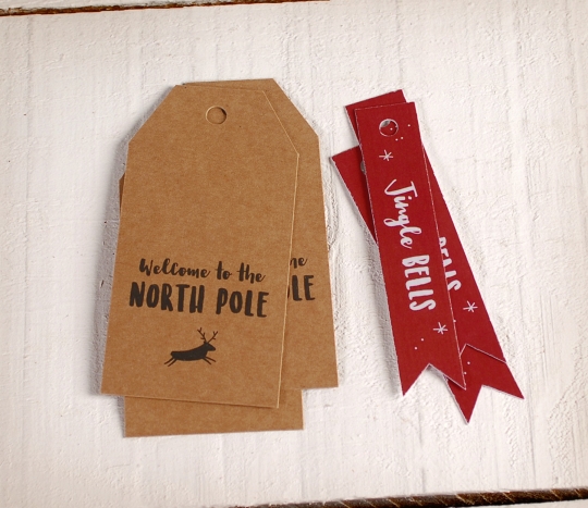 North Pole Christmas labels