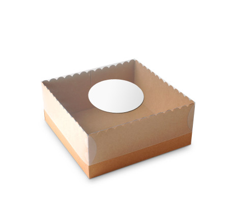Caja para Tartas y Pasteles, con Tapa Transparente