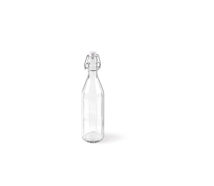Botella de Cristal para Agua con Tapón Mecánico Personalizable Botella de Cristal para Agua con Tapón Mecánico Personalizable