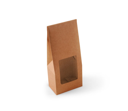 Caja con ventana para alimentación