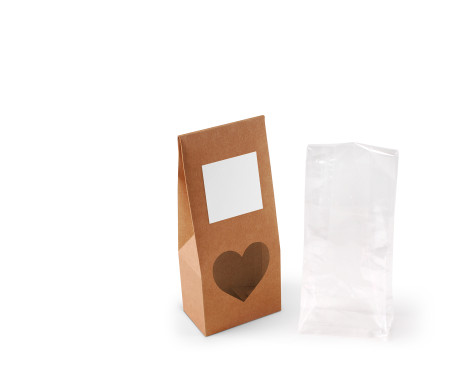 Caja con ventana para alimentación