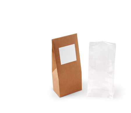 Caja con ventana para alimentación