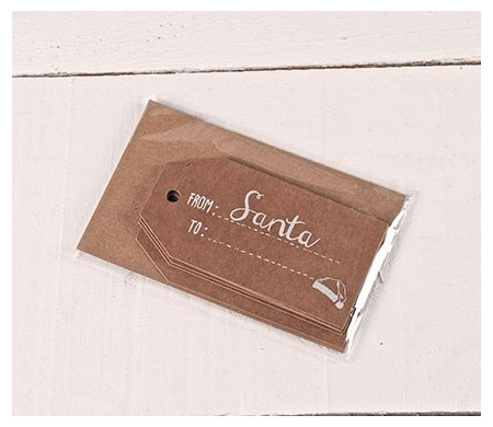 Gift labels with a message FROM Santa