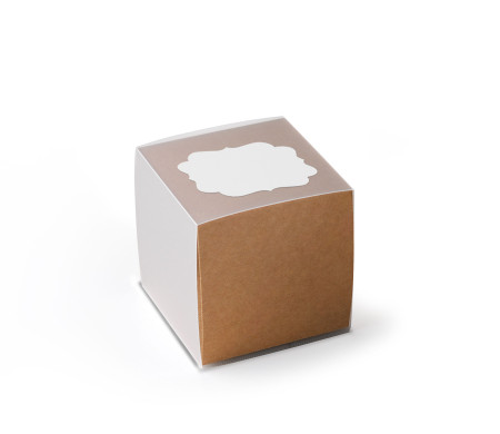 Caja de Cartón para Pequeños Regalos en Forma de Cubo