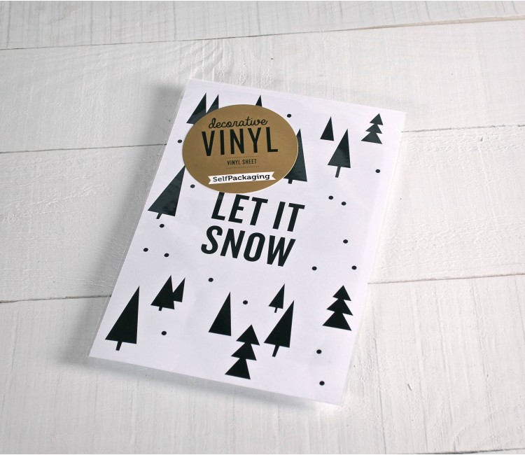 Autocollant décoratif "let it snow" | SelfPackaging