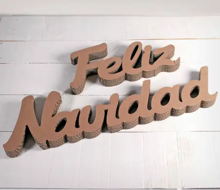 Letras de Cartón Feliz Navidad