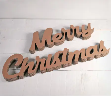 Cardboard Letters Merry Christmas | SelfPackaging