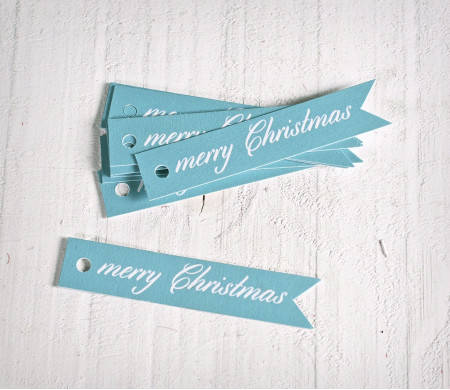 Kit of flag tags Merry Christmas