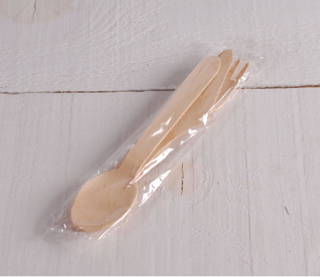 Wooden cutlery set