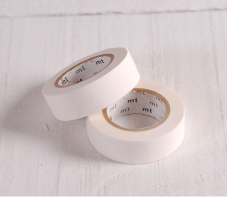 Washi Tape en Color Blanco Mate