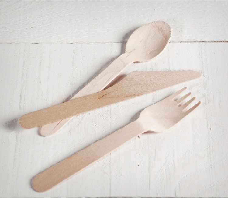 Wooden cutlery set
