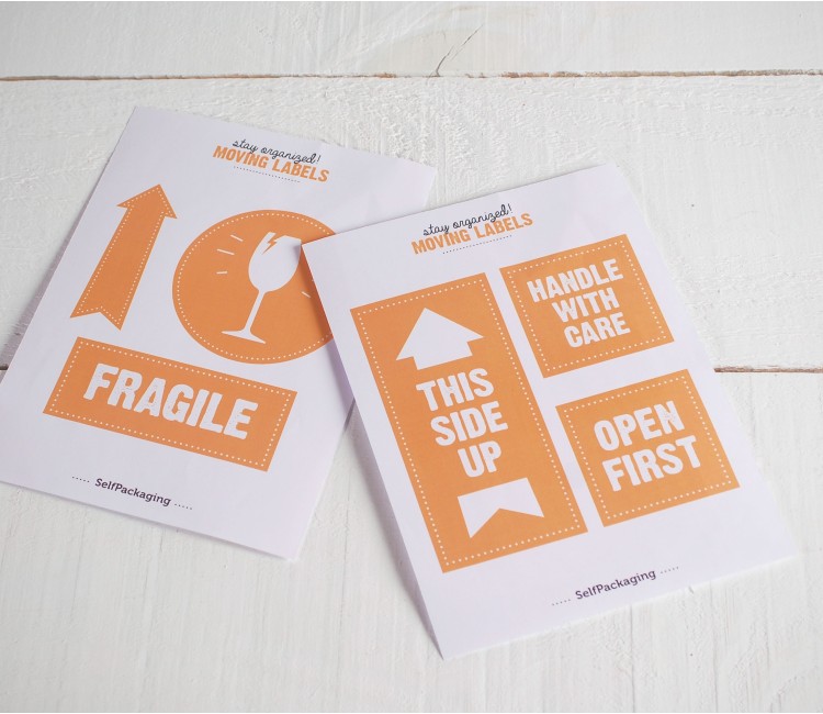 Fragile packaging labels
