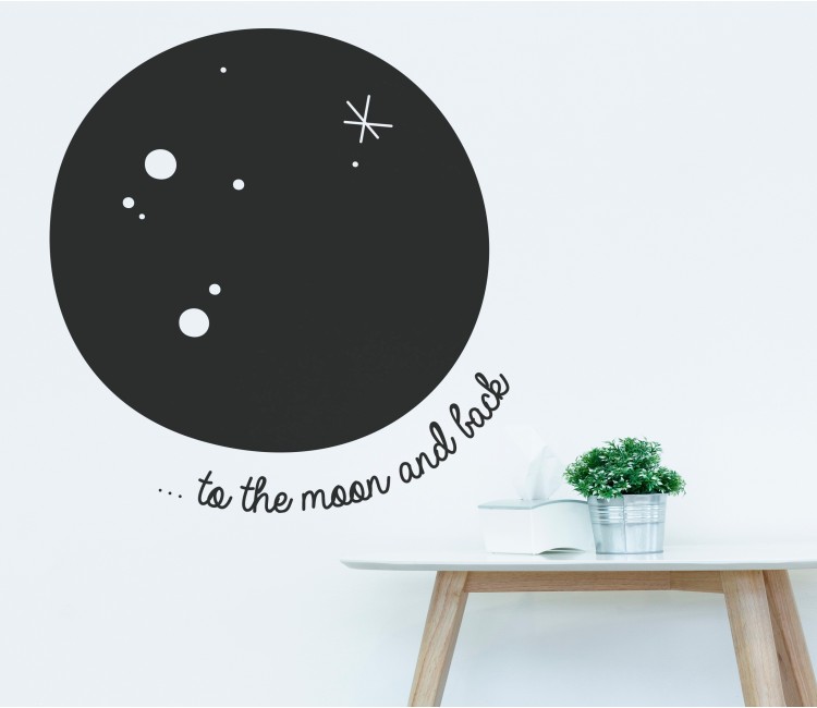 Vinyl mural lune Personnalisé | SelfPackaging
