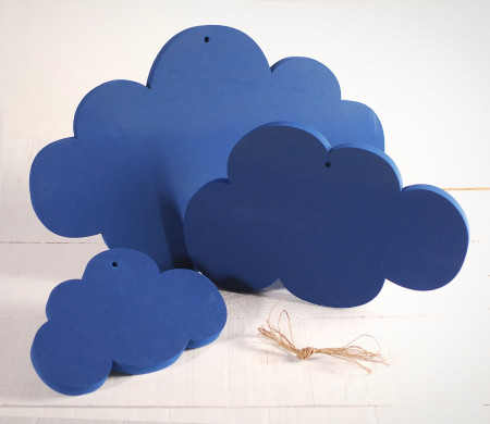 3 Blue Foam Clouds, Very Original Decoration!