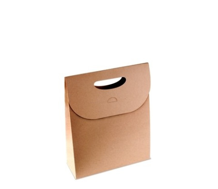 Bolsa regalo con asa en cartulina kraft. Pack de 50 unidades
