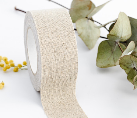 Fabric tape di lino 100% in colore naturale