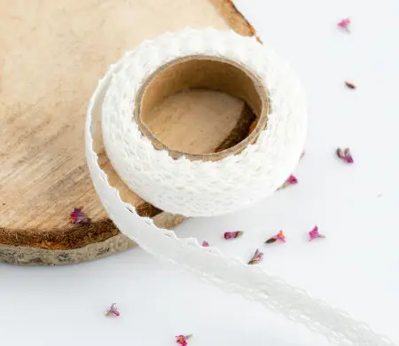 Fabric tape de dentelle brodée Personnalisé | SelfPackaging