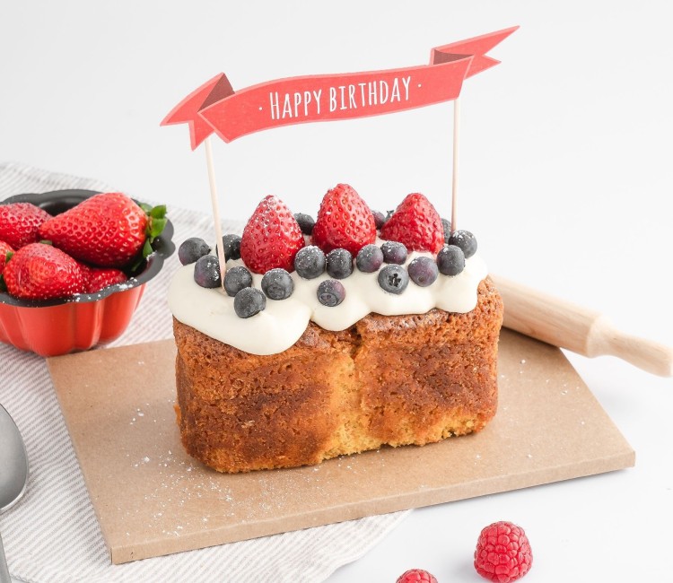 Topper pour tartes: happy birthday | SelfPackaging