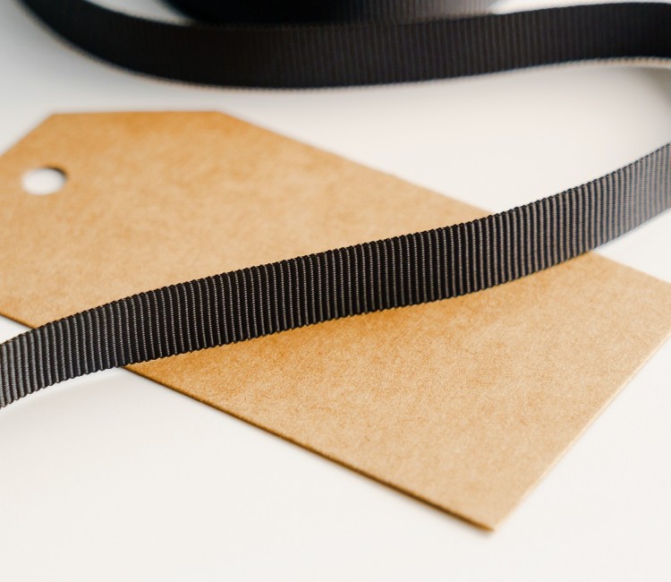 Black Grosgrain Ribbon | SelfPackaging