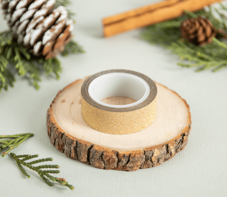 Rollo de washi tape con purpurina Rollo de washi tape con purpurina