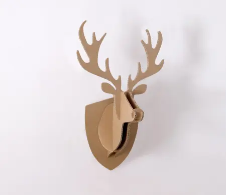 Tête de renne en carton Personnalisé | SelfPackaging
