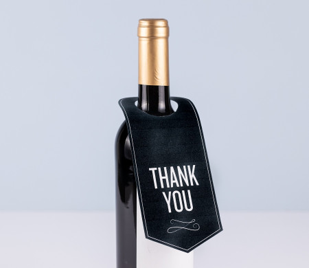 Etiqueta para cuello de botella