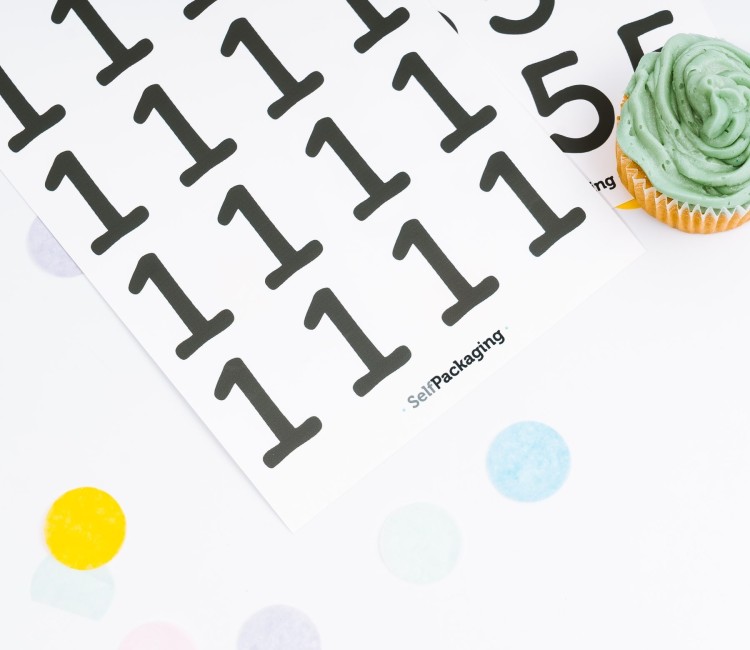 Party number stickers