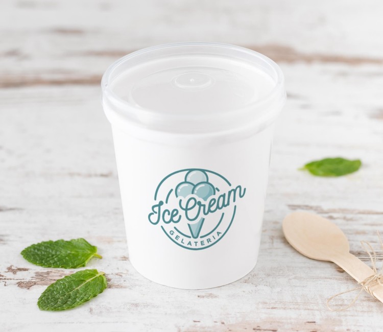 Bicchiere in cartone da 16 OZ per zuppe o gelati Bicchiere in cartone da 16 OZ per zuppe o gelati