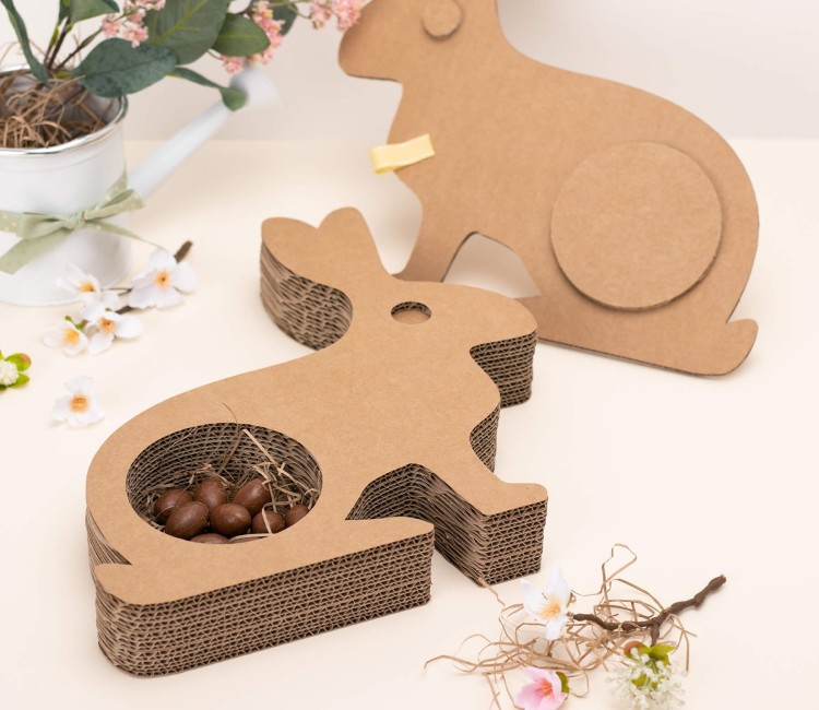 Decorative cardboard rabbit box